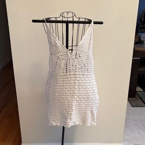 SHEIN Elegant White Knit Dress